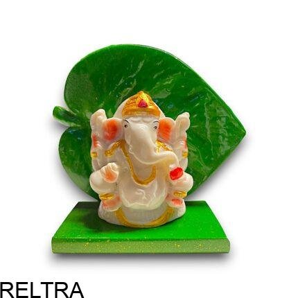 GANESH MET BLAD BEELD 9/9cm