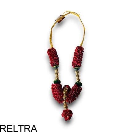 MALA GROEN / BORDEAUX EN GOUD  15 CM