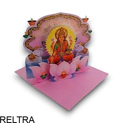 DIWALI KAART 3D LAXMI 10STUKS