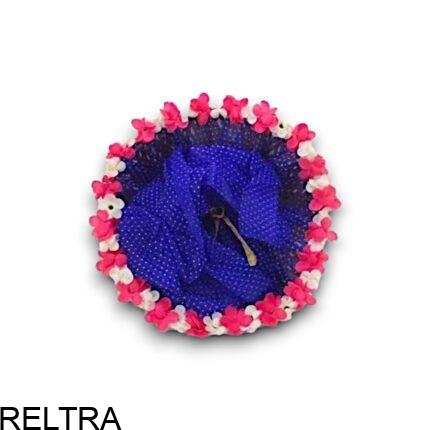 MAND ROND BLAUW BLOEMEN RAND 31 CM