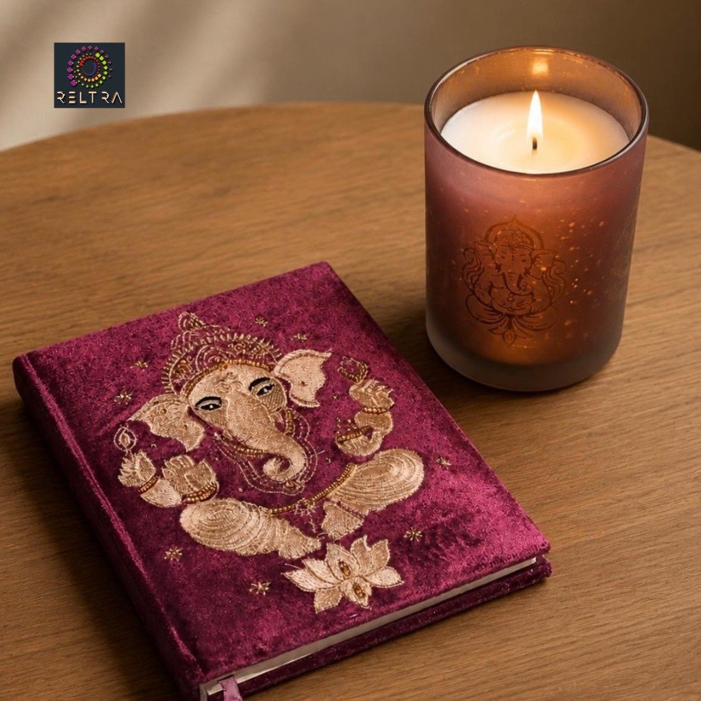 Reltra | GIFT SET CANDLE + JOURNAL GANESHA BOOK