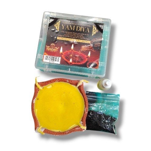 Reltra | YAM DIA CLAY 4 MUKH MOUTH 10CM  INCLUDING TIEL OIL AND SEED
